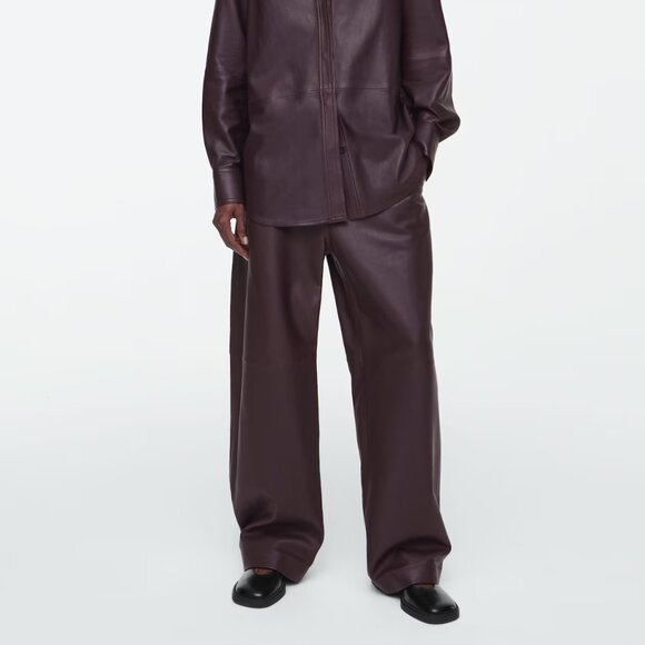 COS Leather Barrel-Leg Utility Pants - Picture 8 of 8